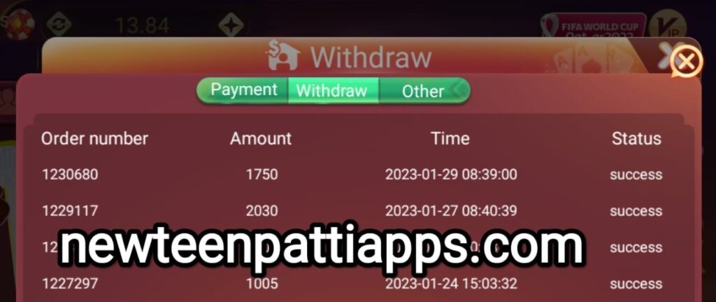 666e rummy payment proof